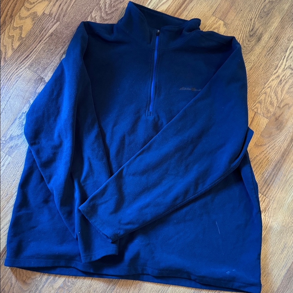 Eddie Bauer Dark Blue Fleece Pullover, size XL